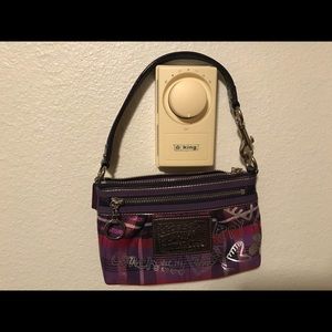 Large Purple Poppy Wristlet